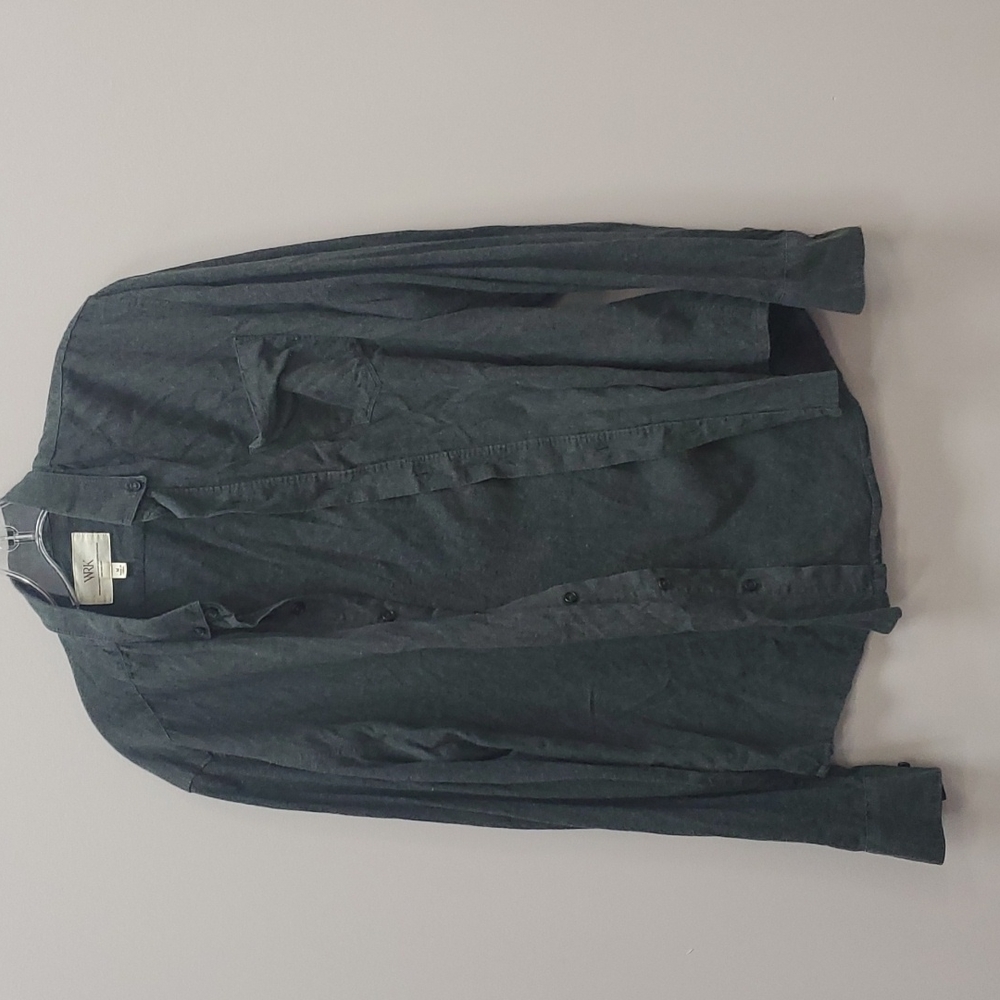 Wrk brand gray button down sz med